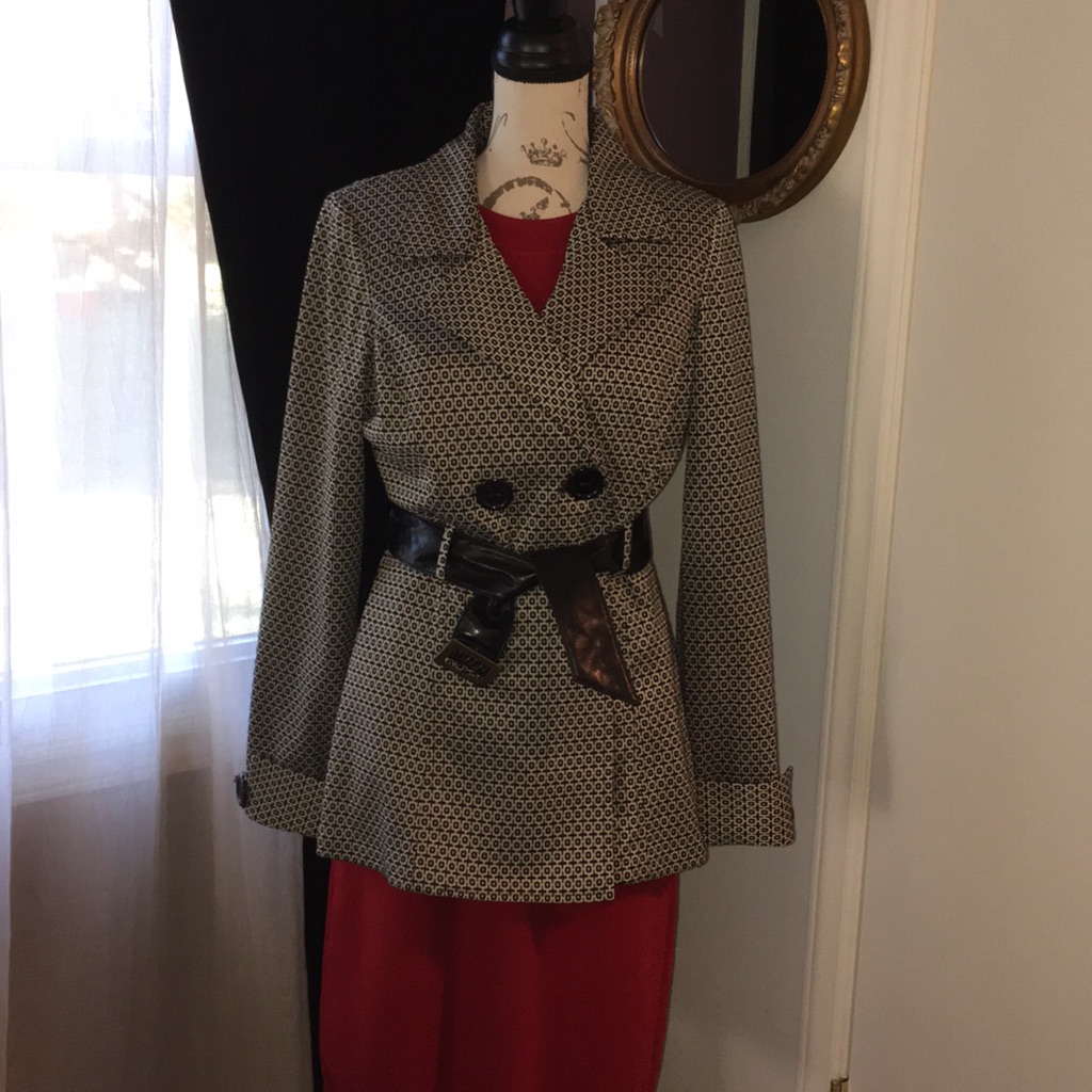 Black + White Pattern Jacket